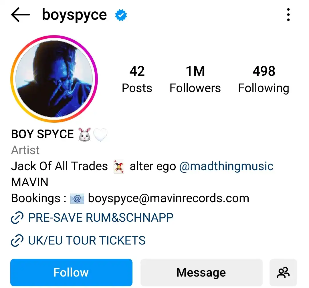 Boy Spyce Instagram