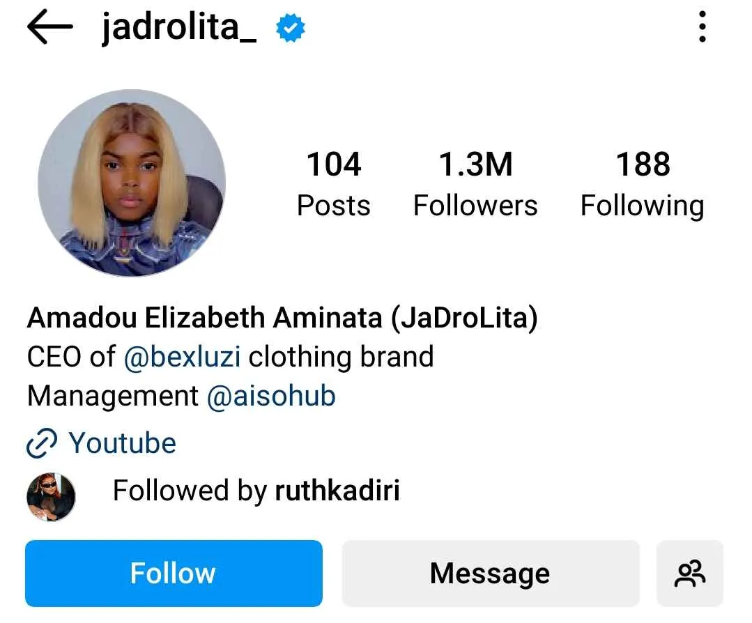 Jadrolita (Jarvis Ai) Instagram