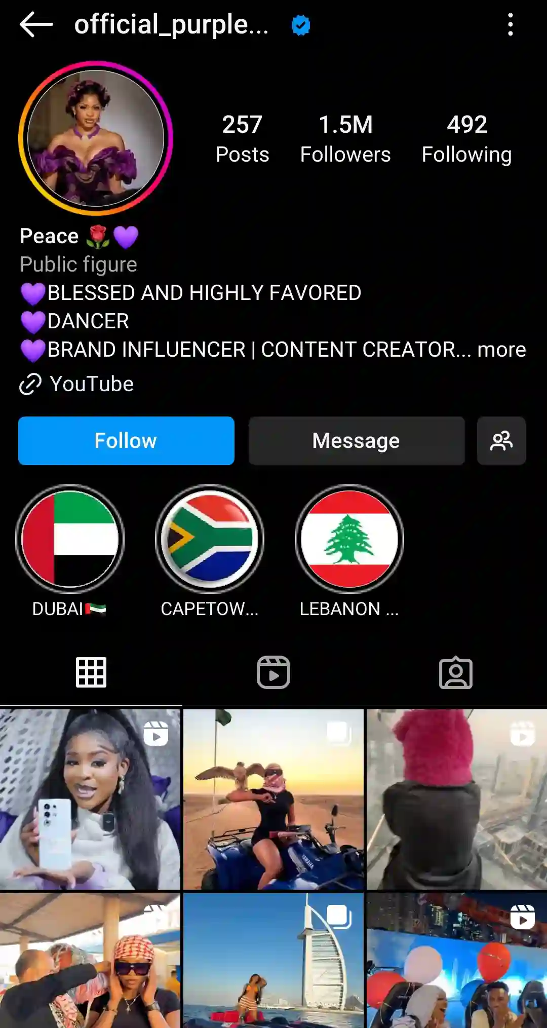 Purple Speedy Instagram account, Purple Speedy TikTok account